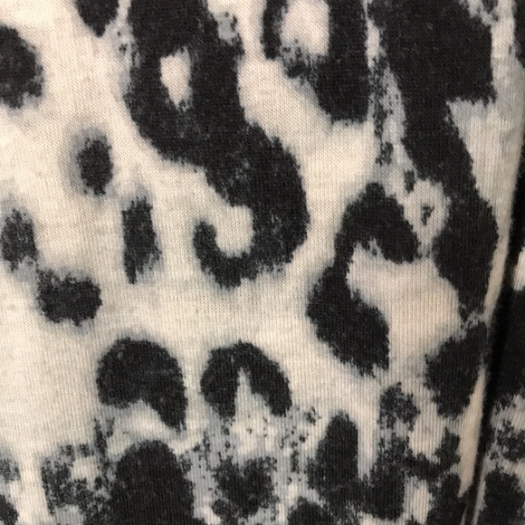 FADED Glory Open Front Cardigan Topper XL Abstract Animal Print Black White - Picture 4 of 9